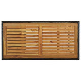 Bar Table With Storage Rack Black 120x60x110 Cm Poly Rattan - 45-Degree Angle