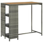 Bar Table With Storage Rack Grey 120x60x110 Cm