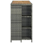 Bar Table With Storage Rack Grey 120x60x110 Cm