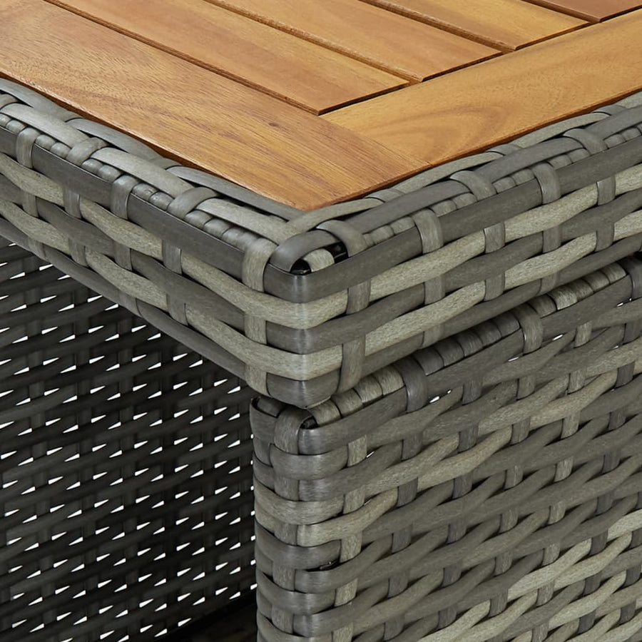Bar Table With Storage Rack Grey 120x60x110 Cm