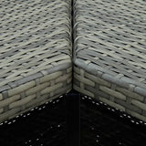 Corner Bar Table Grey 100x50x105 Cm Poly Rattan - 45-Degree Angle
