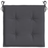 Garden Chair Cushions 2 pcs Anthracite 40x40x4 cm Oxford Fabric - Rear View