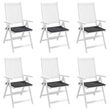 Garden Chair Cushions 6 pcs Anthracite 40x40x4 cm Oxford Fabric