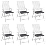 Garden Chair Cushions 6 pcs Anthracite 40x40x4 cm Oxford Fabric - Top-Down View