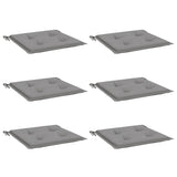 Garden Chair Cushions 6 pcs Grey 40x40x4 cm Oxford Fabric