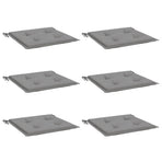 Garden Chair Cushions 6 pcs Grey 40x40x3 cm Oxford Fabric