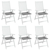 Garden Chair Cushions 6 pcs Grey 40x40x4 cm Oxford Fabric