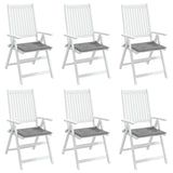 Garden Chair Cushions 6 pcs Grey 40x40x4 cm Oxford Fabric - Top-Down View