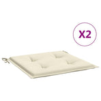 Garden Chair Cushions 2 pcs Cream 40x40x3 cm Oxford Fabric