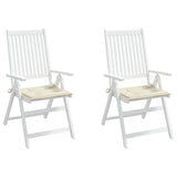 Garden Chair Cushions 2 pcs Cream 40x40x4 cm Oxford Fabric - Top-Down View