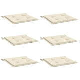 Garden Chair Cushions 6 pcs Cream 40x40x4 cm Oxford Fabric
