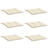 Garden Chair Cushions 6 pcs Cream 40x40x4 cm Oxford Fabric - Side View