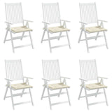 Garden Chair Cushions 6 pcs Cream 40x40x4 cm Oxford Fabric