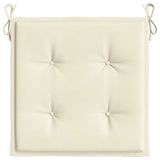 Garden Chair Cushions 6 pcs Cream 40x40x4 cm Oxford Fabric - Rear View