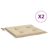 Garden Chair Cushions 2 pcs Beige 40x40x4 cm Oxford Fabric