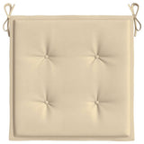Garden Chair Cushions 2 pcs Beige 40x40x4 cm Oxford Fabric