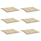 Garden Chair Cushions 6 pcs Beige 40x40x4 cm Oxford Fabric - Side View