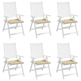 Garden Chair Cushions 6 pcs Beige 40x40x4 cm Oxford Fabric
