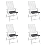 Garden Chair Cushions 4 pcs Anthracite 50x50x4 cm Oxford Fabric - Top-Down View