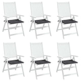 Garden Chair Cushions 6 pcs Anthracite 50x50x4 cm Oxford Fabric