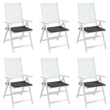 Garden Chair Cushions 6 pcs Anthracite 50x50x4 cm Oxford Fabric - Top-Down View