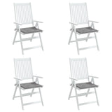 Garden Chair Cushions 4 pcs Grey 50x50x4 cm Oxford Fabric