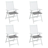 Garden Chair Cushions 4 pcs Grey 50x50x3 cm Oxford Fabric - Top-Down View