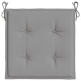Garden Chair Cushions 4 pcs Grey 50x50x3 cm Oxford Fabric - Rear View