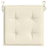 Garden Chair Cushions 6 pcs Cream 50x50x3 cm Oxford Fabric - Rear View