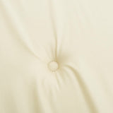 Garden Chair Cushions 6 pcs Cream 50x50x3 cm Oxford Fabric - Close-Up Angle