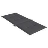 Garden Highback Chair Cushions 6 pcs Anthracite 120x50x3 cm Fabric