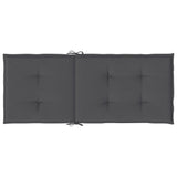Garden Highback Chair Cushions 6 pcs Anthracite 120x50x3 cm Fabric