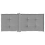 Garden Highback Chair Cushions 6 pcs Grey 120x50x3 cm Fabric