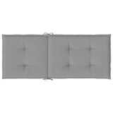 Garden Highback Chair Cushions 6 pcs Grey 120x50x3 cm Fabric - Close-Up Angle