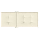 Garden Highback Chair Cushions 6 pcs Cream 120x50x3 cm Fabric