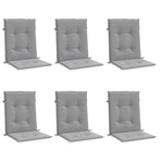Garden Lowback Chair Cushions 6 pcs Grey Oxford Fabric