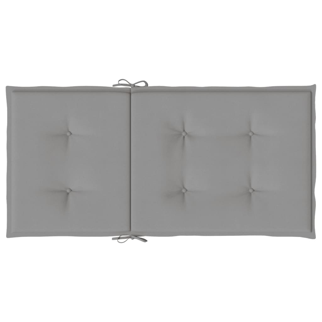 Garden Lowback Chair Cushions 6 pcs Grey Oxford Fabric