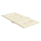 Garden Lowback Chair Cushions 6 pcs Cream 100x50x3 cm Oxford Fabric