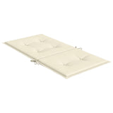Garden Lowback Chair Cushions 6 pcs Cream 100x50x3 cm Oxford Fabric - Rear View