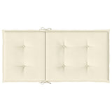 Garden Lowback Chair Cushions 6 pcs Cream 100x50x3 cm Oxford Fabric - Close-Up Angle