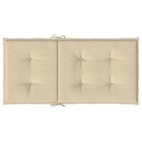 Garden Lowback Chair Cushions 6 pcs Beige 100x50x3 cm Oxford Fabric