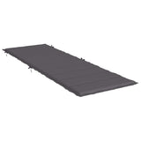 Sun Lounger Cushion Anthracite 186x58x4cm Oxford Fabric - Top-Down View