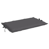 Sun Lounger Cushion Anthracite 186x58x4cm Oxford Fabric - Rear View