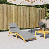 Sun Lounger Cushion Grey 186x58x4cm Oxford Fabric