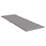 Sun Lounger Cushion Grey 186x58x4cm Oxford Fabric
