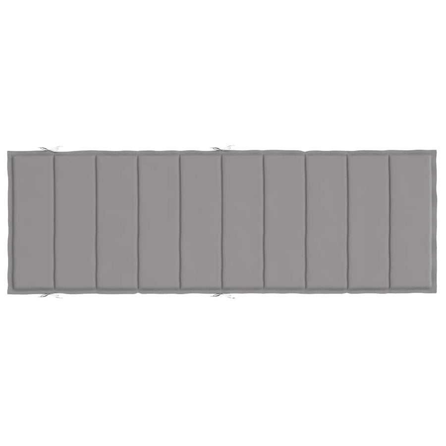 Sun Lounger Cushion Grey 186x58x4cm Oxford Fabric