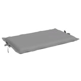 Sun Lounger Cushion Grey 186x58x4cm Oxford Fabric - Rear View