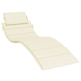 Sun Lounger Cushion Cream 186x58x4cm Oxford Fabric