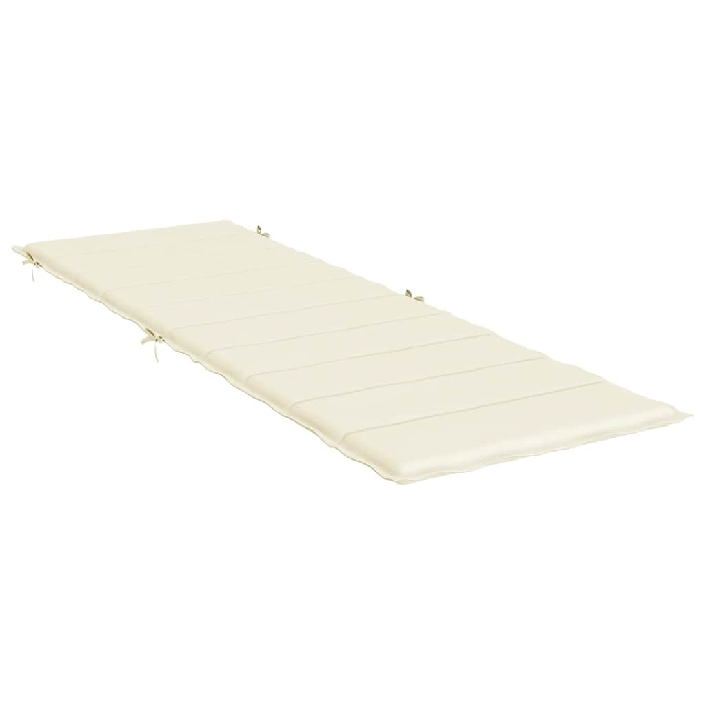 Sun Lounger Cushion Cream 186x58x4cm Oxford Fabric