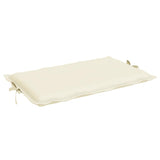 Sun Lounger Cushion Cream 186x58x4cm Oxford Fabric - Rear View